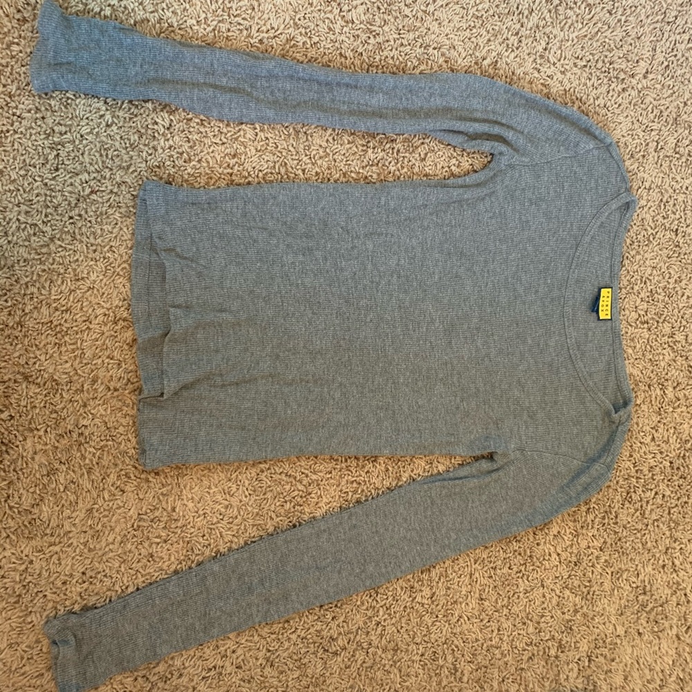 A gray sleeved shirt